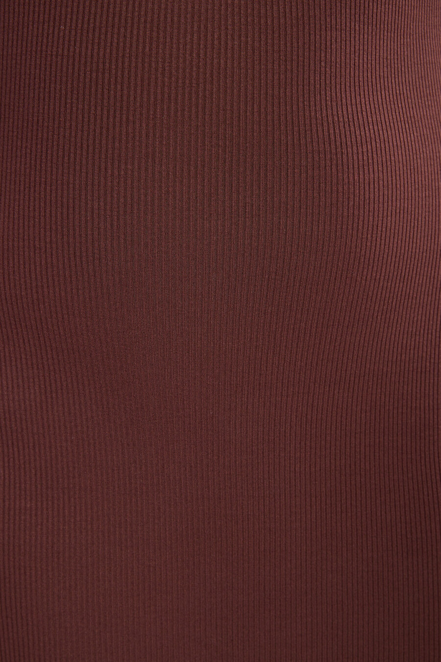 vestido longo canelado de manga comprida em modal na cor chocolate.