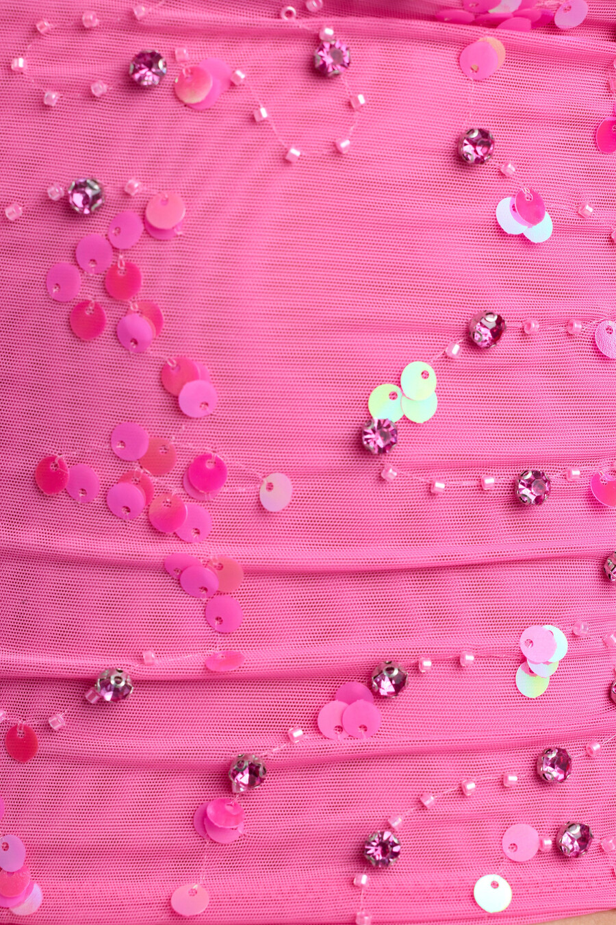 minissaia micro franzida de cintura média na cor rosa chiclete