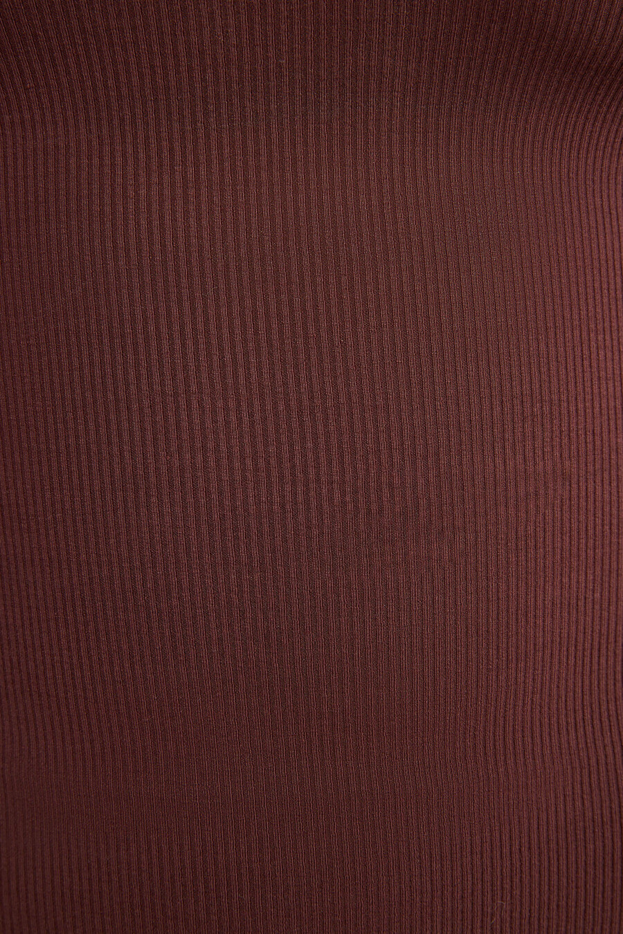 blusa de manga comprida canelada em modal na cor chocolate.