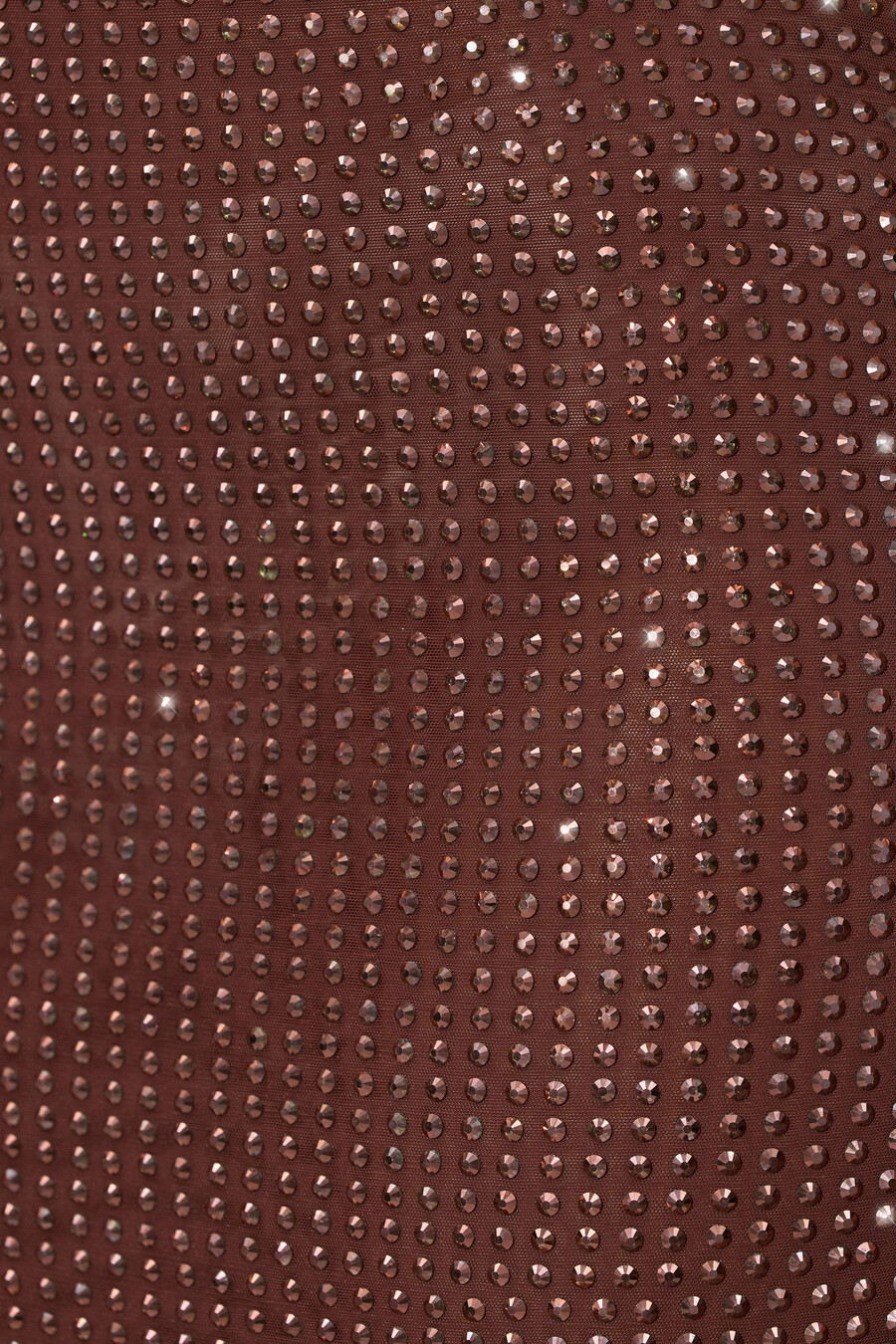 top cropped sem alças com detalhes brilhantes na cor café expresso.