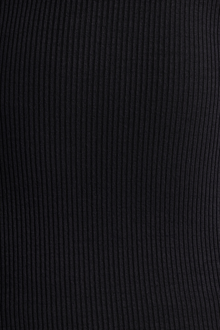 blusa de gola redonda canelada em modal preto.